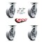 Service Caster 8 Inch Kingpinless Semi Steel Wheel Swivel Caster Set with Swivel Lock SCC SCC-KP30S820-SSR-BSL-4 - alternate 6